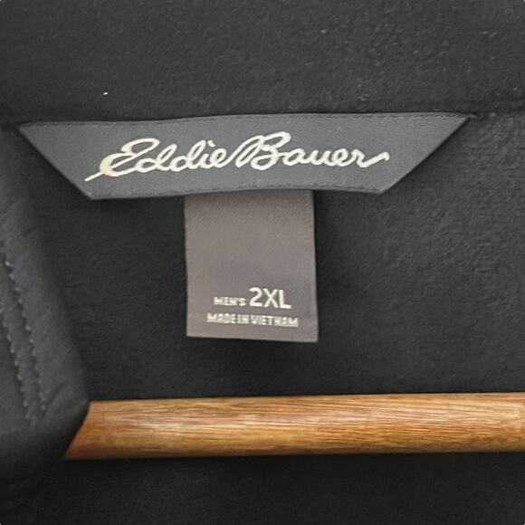 Eddie Bauer Point Vista Soft Shell Jacket Men 2XL Black Grey Outdoors Waterproof - Picture 6 of 10